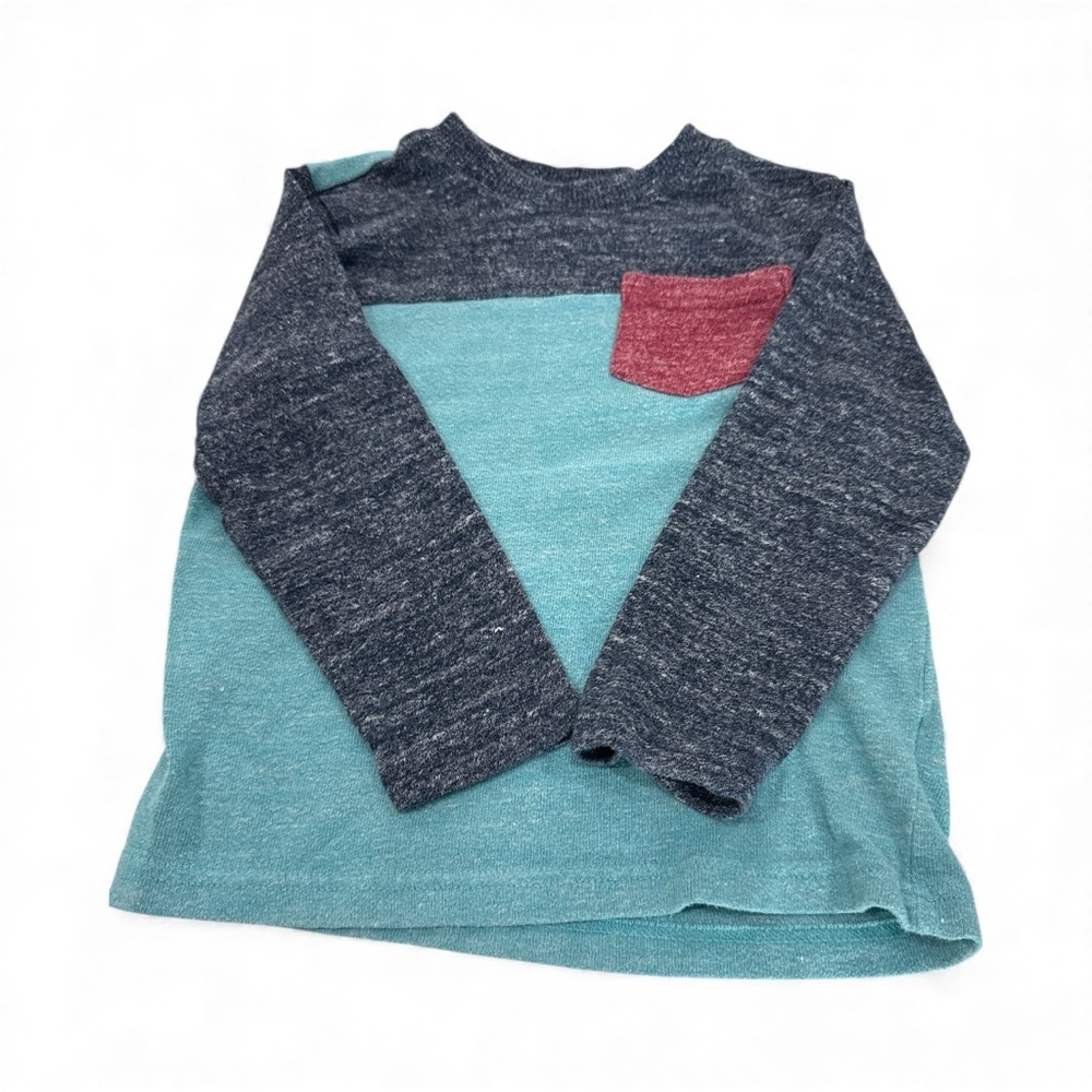 Joe Fresh Long Sleeve Shirt with Pocket - Blue and Red